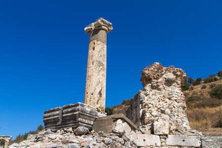 View of ancient ruins of Ephesus, Izmir, Turkey.の写真素材