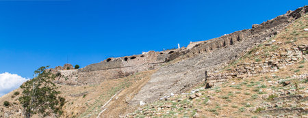 Ruins of amphitheater in Pergamon, Turkey