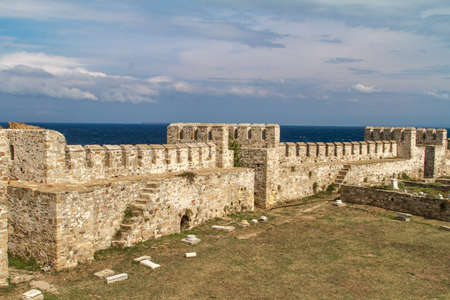 Inside of Tenedos Castle, Bozcaada, Canakkale, Turkey.のeditorial素材