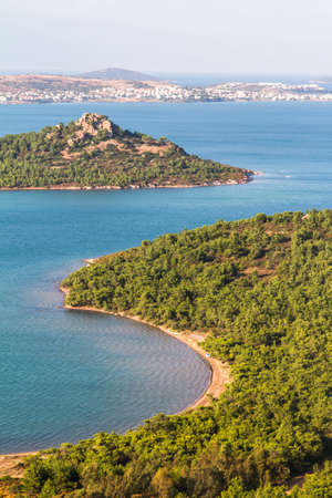 View of environment with hills and sea.の写真素材