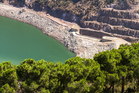 View of river and trees.の写真素材