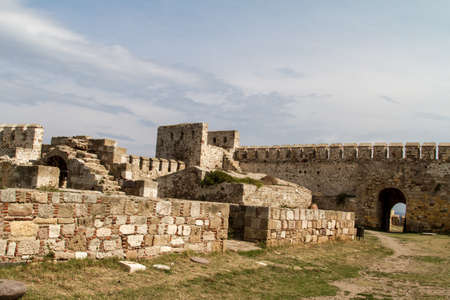 Inside of Tenedos Castle, Bozcaada, Canakkale, Turkey.のeditorial素材