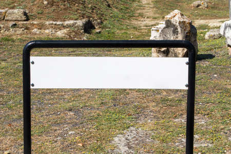 White, blank, clear billboard mock up with copy space for your design.の写真素材