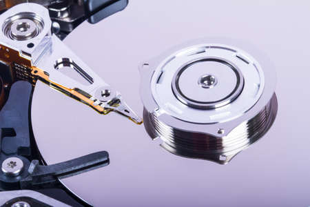 Close up view of hard disk.