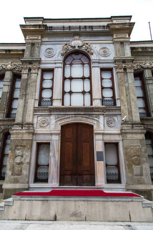 Old stone Ottoman palace with front view, Izmit Imperial Pavillion Museum.のeditorial素材