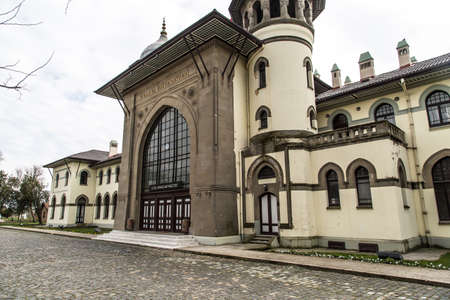 Side view of old historical train station bulding, rectorship building of Trakya University.のeditorial素材