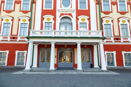 Close up front view of Kadriorg Palace in Tallinn Estonia, built by Tsar Peter the Great in 1725.のeditorial素材