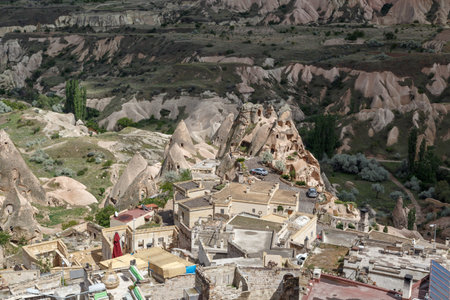 NEVSEHIR, TURKEY - MAY 7, 2016 : Cappadocia view from Uchisar Castle which is the highest building of the area.のeditorial素材