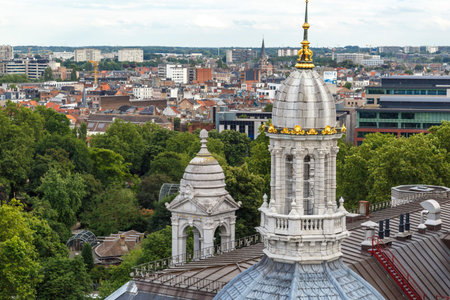 ANTWERP, BELGIUM - JULY 5, 2016 : Exterior view of Antwerp Central station. Antwerp Central railway station is the most famous and main station in Antwerp.のeditorial素材