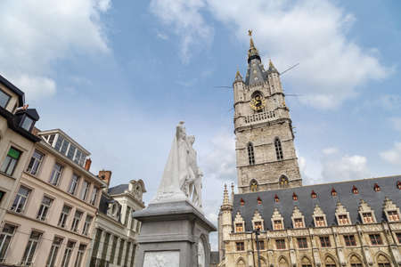 Belfry tower of Ghent in Belgiumの写真素材