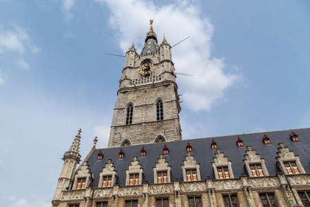 Belfry tower of Ghent in Belgiumの写真素材