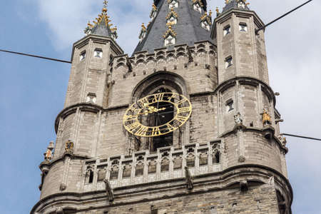 Belfry tower of Ghent in Belgiumの写真素材