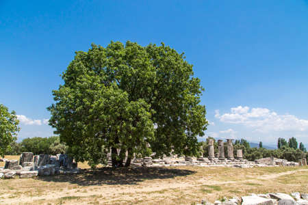 Ruins of Hecate Temple in Lagina, Mugla.の写真素材