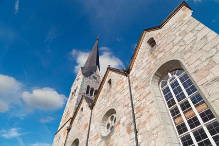 Evangelical Church of Hallstatt was built in 1785 as a prayer house.のeditorial素材