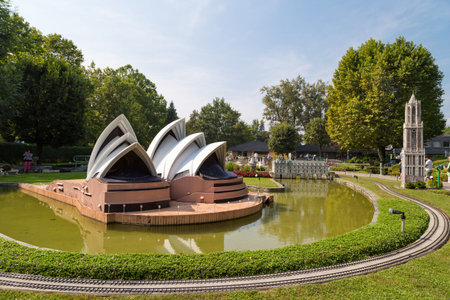 KLAGENFURT, AUSTRIA - SEPTEMBER 15, 2016 : Sydney in Australia, Minimundus one of the most popular tourist attractions and excursion parks of Carinthia. Minimundus was opened in 1959 and have miniature world sights in.のeditorial素材