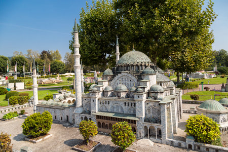 KLAGENFURT, AUSTRIA - SEPTEMBER 15, 2016 : Sultanahmet in Turkey, Minimundus most popular attractions parks of Carinthia. Minimundus was opened in 1959 and have miniature world sights in.のeditorial素材