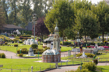 KLAGENFURT, AUSTRIA - SEPTEMBER 15, 2016 : Minimundus one of the most popular tourist attractions and excursion parks of Carinthia. Minimundus was opened in 1959 and have miniature world sights in.のeditorial素材
