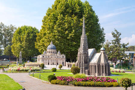 KLAGENFURT, AUSTRIA - SEPTEMBER 15, 2016 : Minimundus one of the most popular tourist attractions and excursion parks of Carinthia. Minimundus was opened in 1959 and have miniature world sights in.のeditorial素材