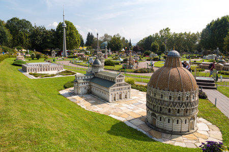 KLAGENFURT, AUSTRIA - SEPTEMBER 15, 2016 : Minimundus one of the most popular tourist attractions and excursion parks of Carinthia. Minimundus was opened in 1959 and have miniature world sights in.のeditorial素材