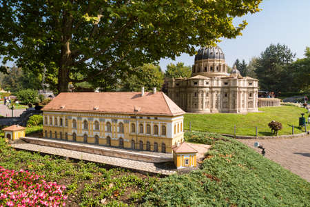 KLAGENFURT, AUSTRIA - SEPTEMBER 15, 2016 : Minimundus one of the most popular tourist attractions and excursion parks of Carinthia. Minimundus was opened in 1959 and have miniature world sights in.のeditorial素材