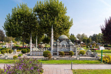 KLAGENFURT, AUSTRIA - SEPTEMBER 15, 2016 : Sultanahmet in Turkey, Minimundus most popular attractions parks of Carinthia. Minimundus was opened in 1959 and have miniature world sights in.のeditorial素材