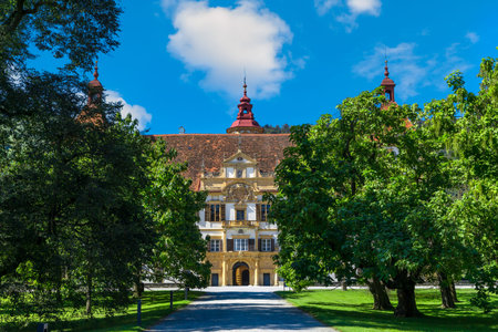 Eggenberg Palace and garden in Graz, Styria region of Austria.