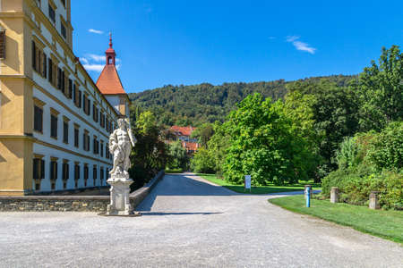 Eggenberg Palace and garden in Graz, Styria region of Austria.のeditorial素材