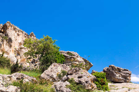 Landscape view of Phrygia valley in the middle of Kutahya, Eskisehir, Afyon in Turkey.の写真素材