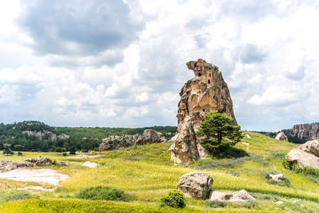 Landscape view of Phrygia valley in the middle of Turkey.の写真素材