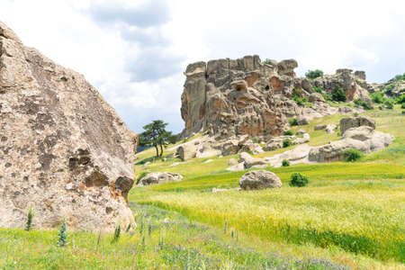 Landscape view of Phrygia valley in the middle of Turkey.の写真素材