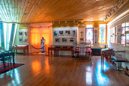 SKOPJE, NORTH MACEDONIA - AUGUST 8, 2019 : House museum of Mother Teresa. Teresa is humanitarian worker and Nobel Prize winner.のeditorial素材