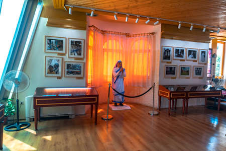 SKOPJE, NORTH MACEDONIA - AUGUST 8, 2019 : House museum of Mother Teresa. Teresa is humanitarian worker and Nobel Prize winner.のeditorial素材
