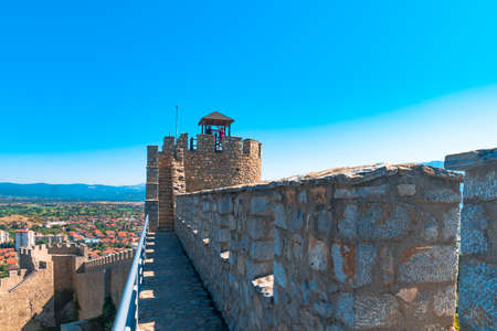 OHRID, MACEDONIA - AUGUST 7, 2019 : Samuel's Fortress in Republic of Macedonia. Ohrid is in UNESCO World Heritage by lake.のeditorial素材