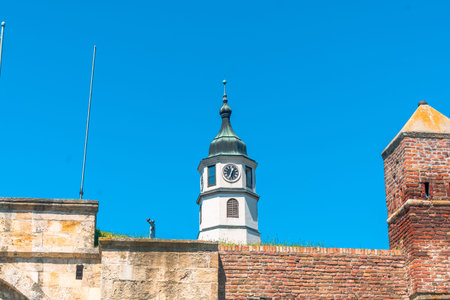 Clock tower of Kalemegdan, historic place in Belgrade. It is one of the most popular touristic...