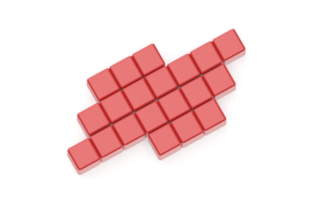 3d rendering, template mock up of letters with text for your word crossword concept, isolated on...