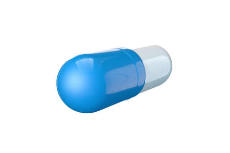 3d rendering, medicine concept, antibiotic capsule pill and tablet, isolated on white background.の写真素材