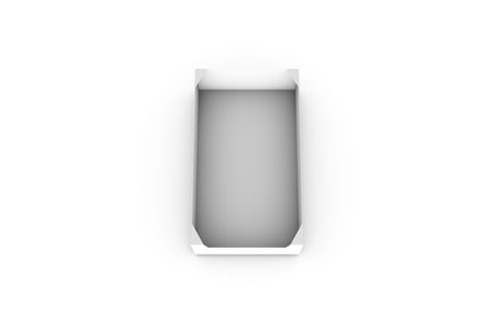 3d rendering, top view of white and empty chocolate or product container box mock up for your...