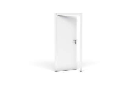 3d rendering of wooden indoor interior open door, entrance and doorways, isolated on white background.の写真素材