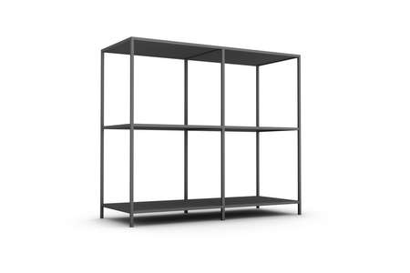 3d rendering of table or shelves, isolated on white background.の写真素材