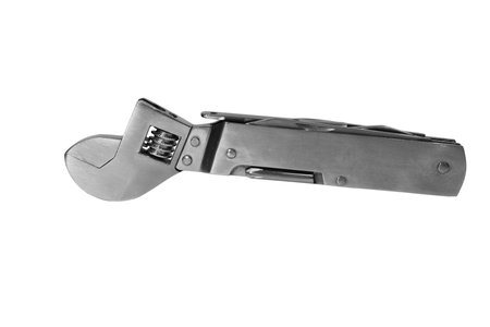 Universally folding knife. Close-up. Isolated on a white background.