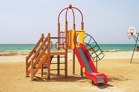 Children's playground by the sea.