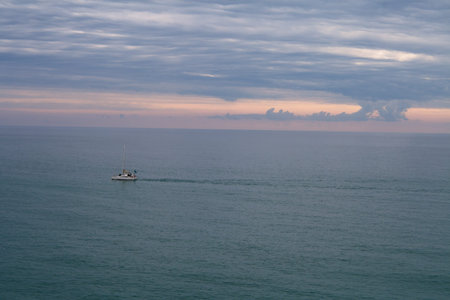 Yacht at sea.