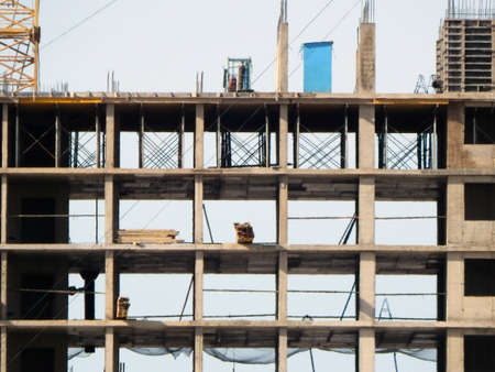 Frame of a multistory building.の写真素材