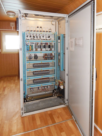 Control cabinet with automatic systems.