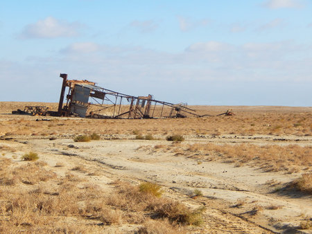 Old rig which fell.