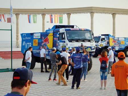 Aktau - May 27 2019. Opening FIA WORLD CUP RALLY 2019 KAZAKHSTAN.のeditorial素材