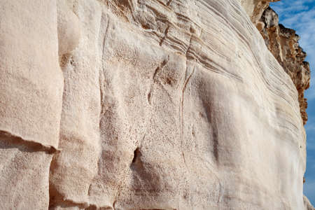 Surface sandy rock. Rocky shore of the Caspian Sea.の写真素材