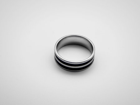 Simple ring on white. Close-up on white background.