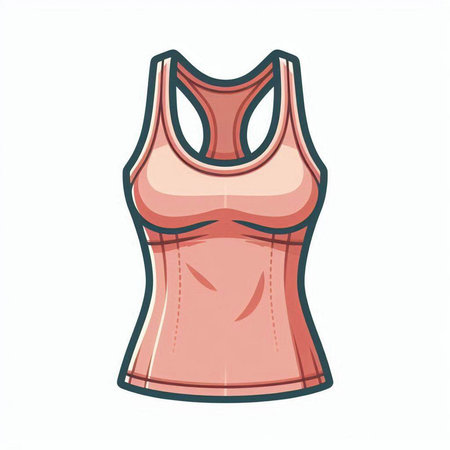 Women's tank top isolated on a white background. Vector illustration.のイラスト素材