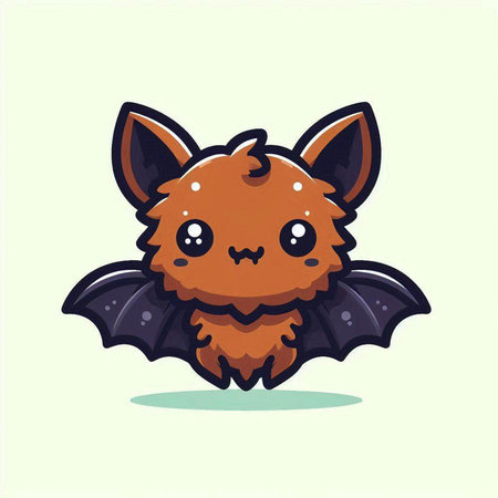 Cute cartoon bat. Vector illustration isolated on a white background.のイラスト素材